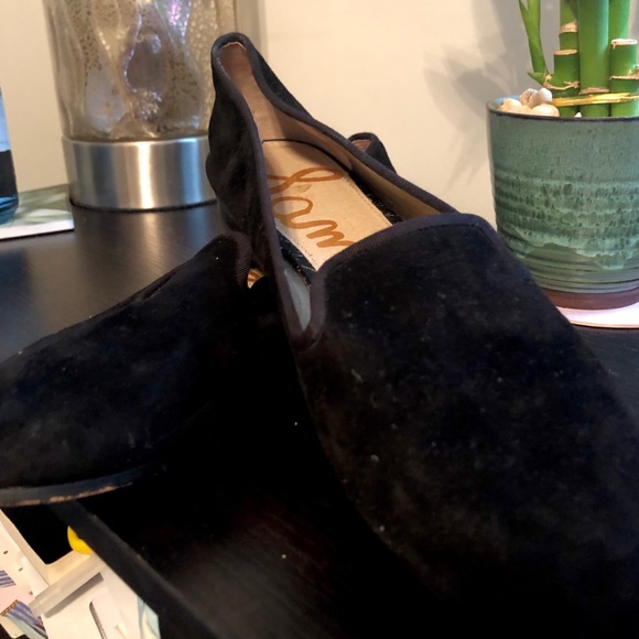 Sam Edelman Black Velvet Loafers - Picture 2 of 3